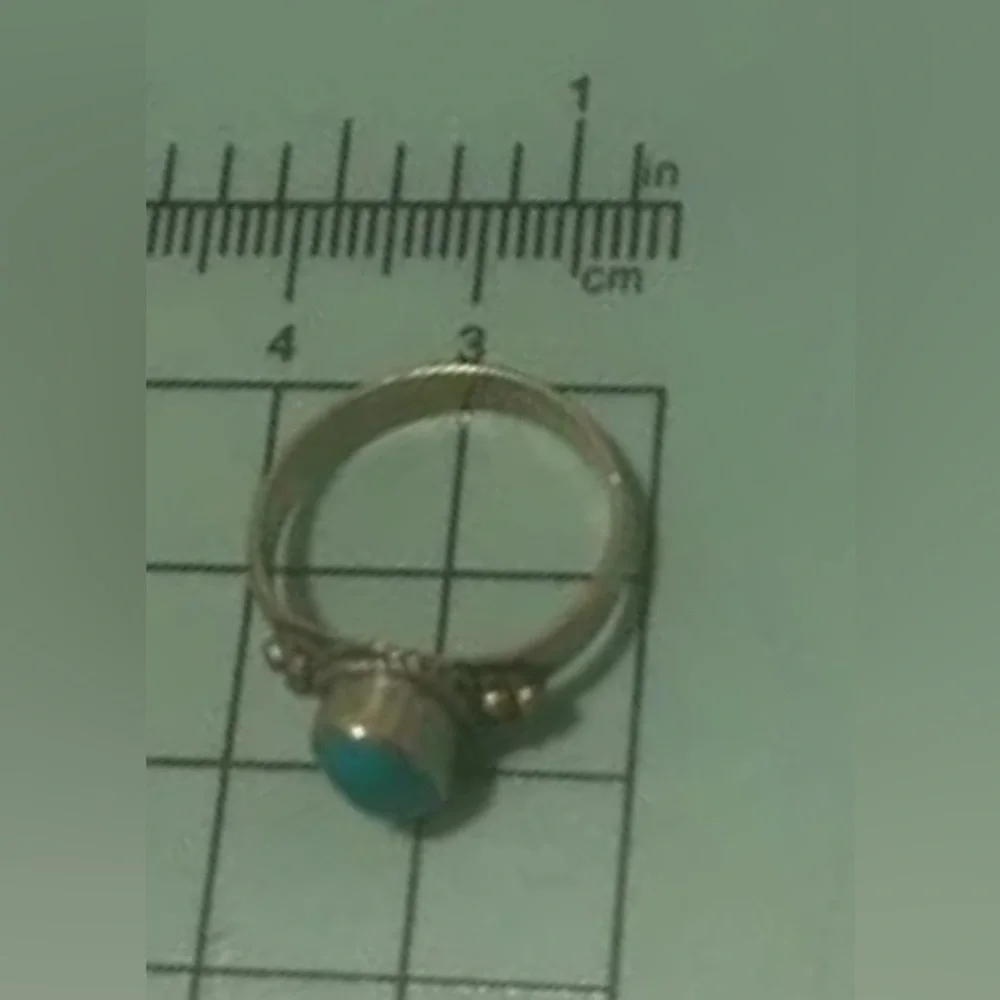 Boho Turquoise & Silver Ring